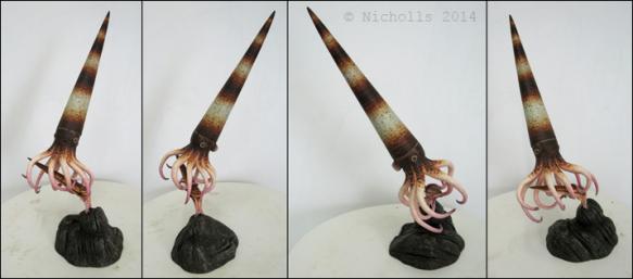 Scale model of two <i>Rayonnoceras</i> sp. (25cm tall)